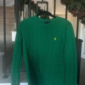 Polo by Ralph Lauren Green Cable Knit Sweater